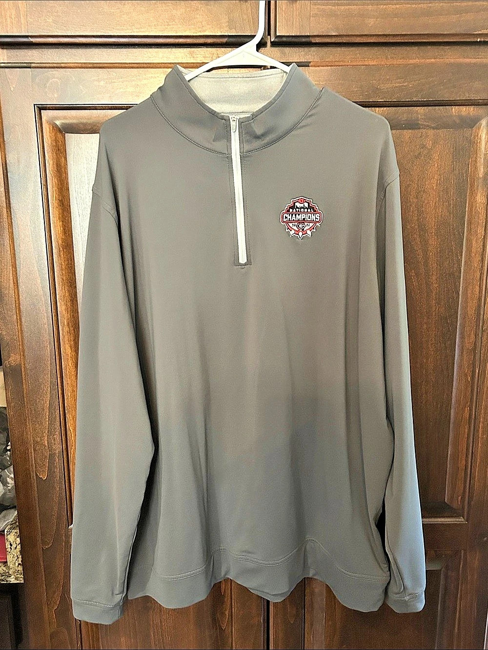 Peter Millar UGA SEC National Championship Quarter Zip Gray XXL Like New